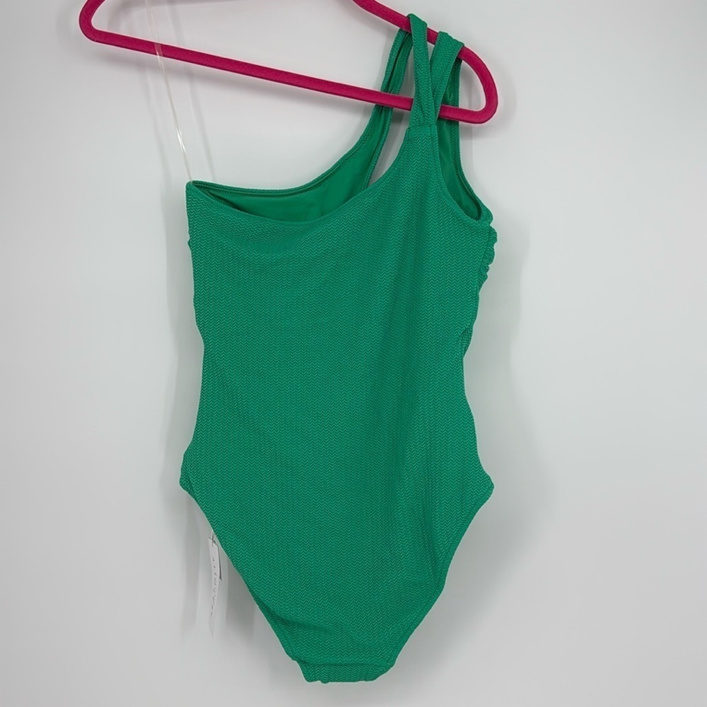 SeaFolly Australia Sea Dive One Shoulder Keyhole One Piece - Jade Size 10 NEW - Picture 11 of 11